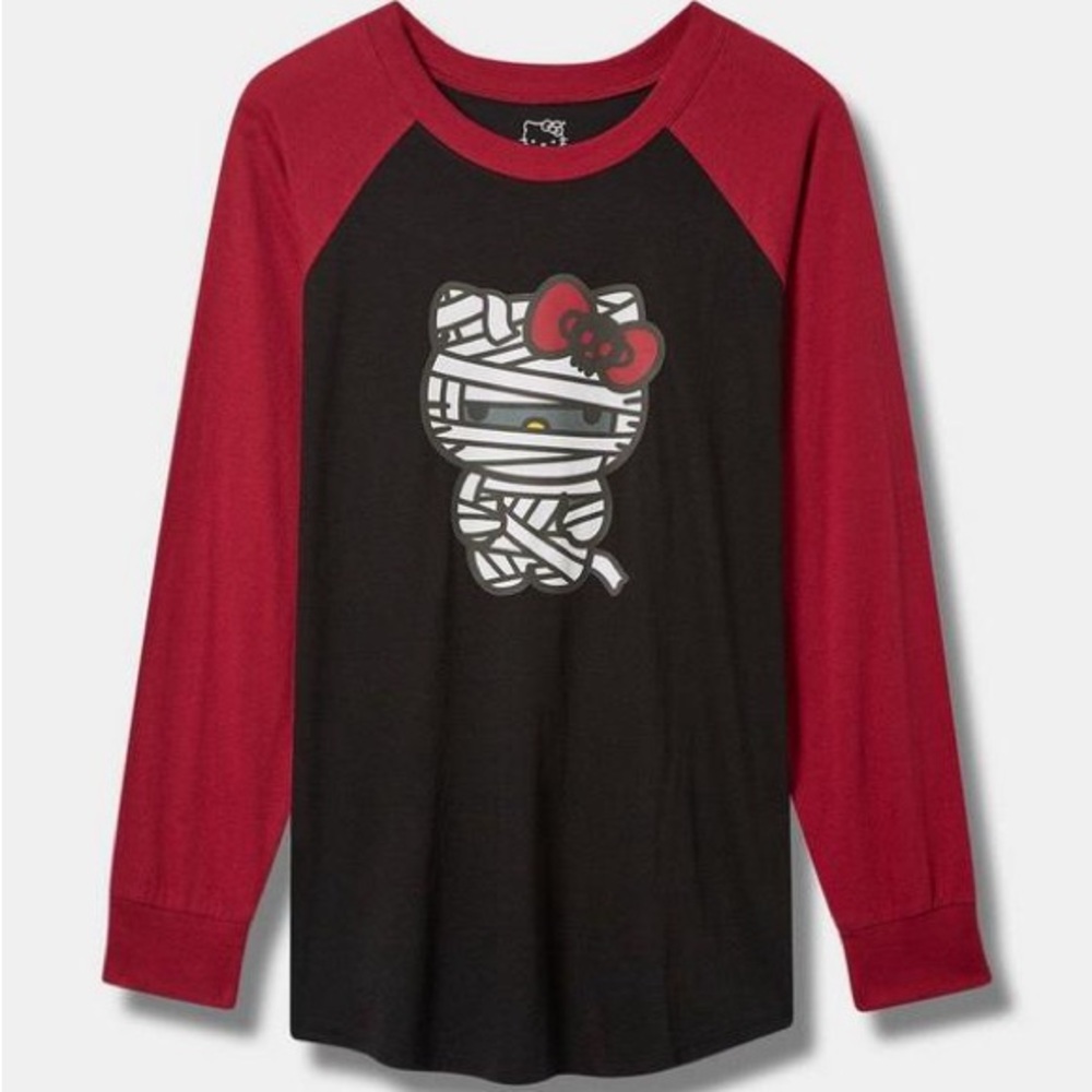 Hello Kitty mummy Torrid raglan Halloween tee, sz 4